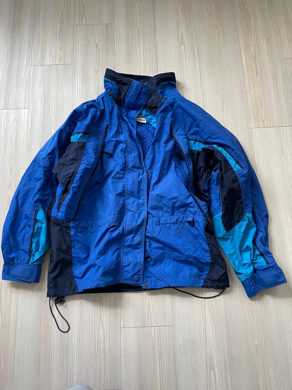 Vintage WoMen's Blue Windbreaker Full zip Jacket - Cobalt